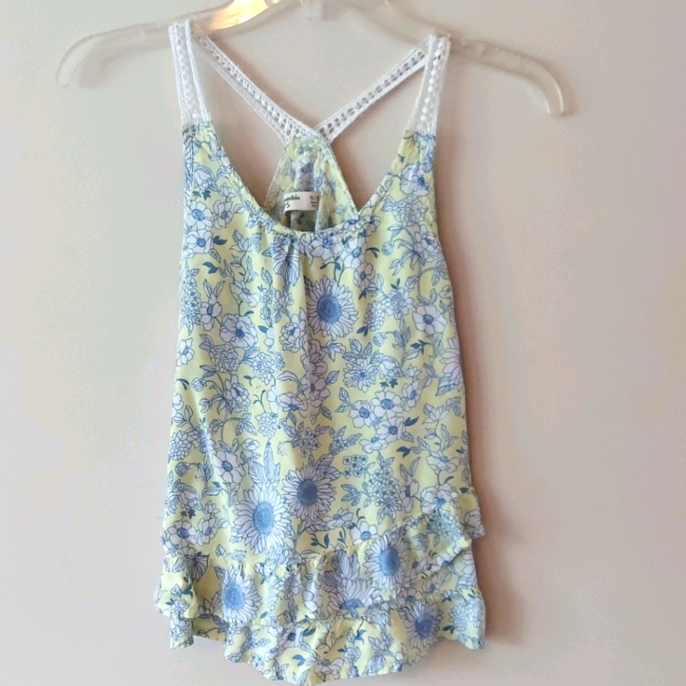Abercrombie Kids Peplum Floral Cami, Size 12